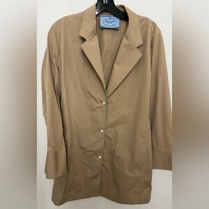 Prada Single breasted Khaki cotton jacket